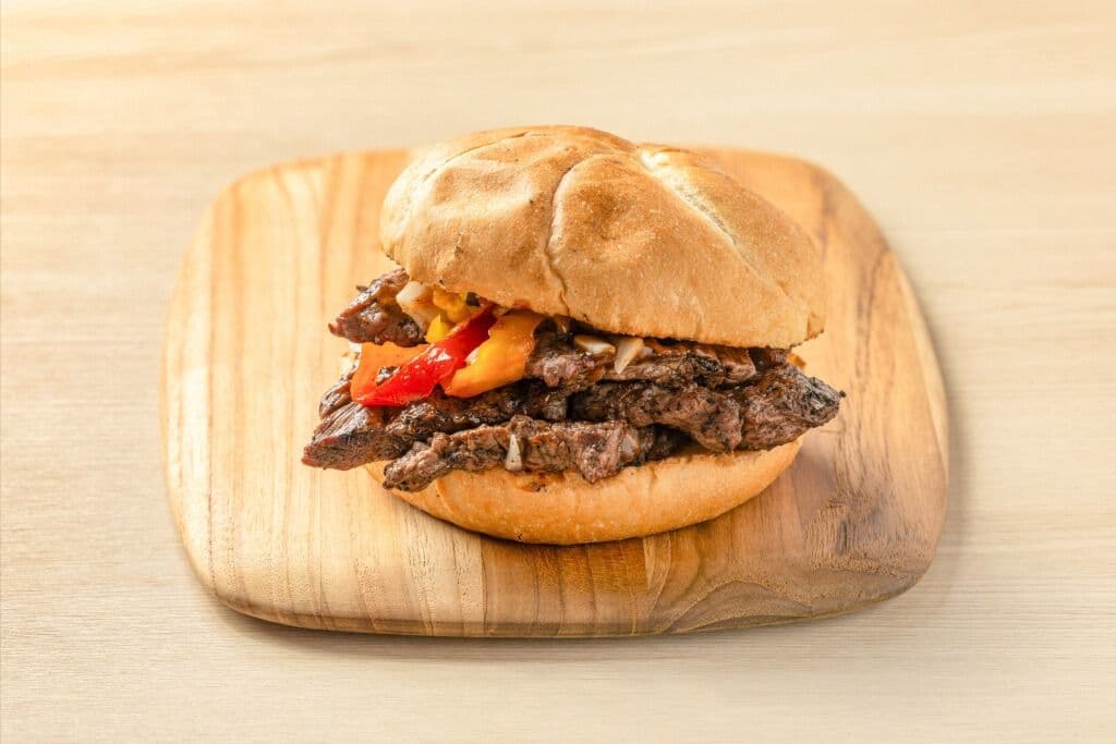 Ted's Famous Steak on a Kaiser