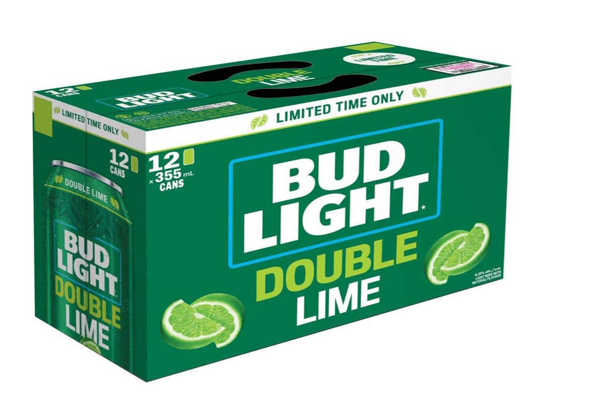 BUD LIGHT DOUBLE LIME CANS (NEW ITEM) 12 CANS (12 x 355 ML)