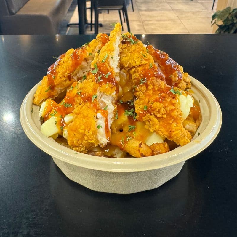 Poutine poulet croustillant