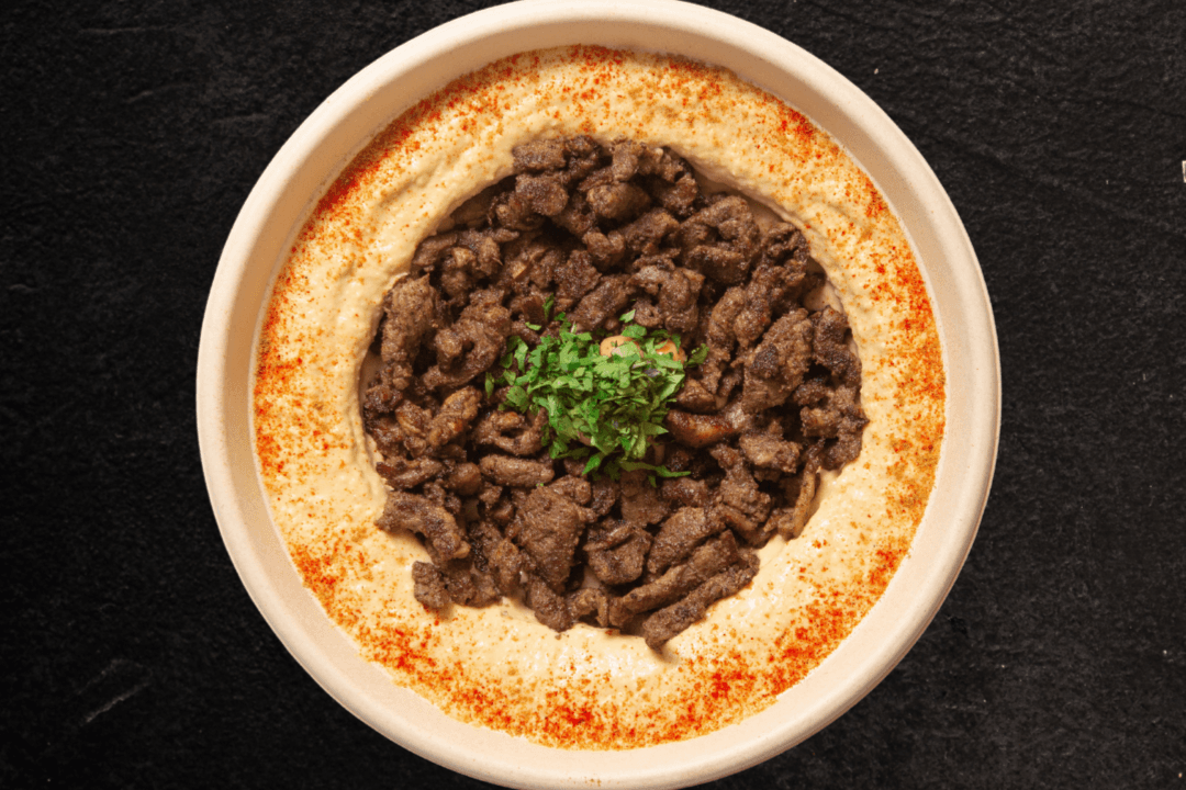 Beef on Hummus