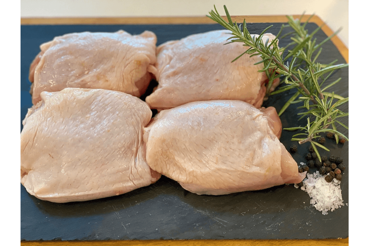 Free Range Bone-In & Skin-On Chicken Thighs