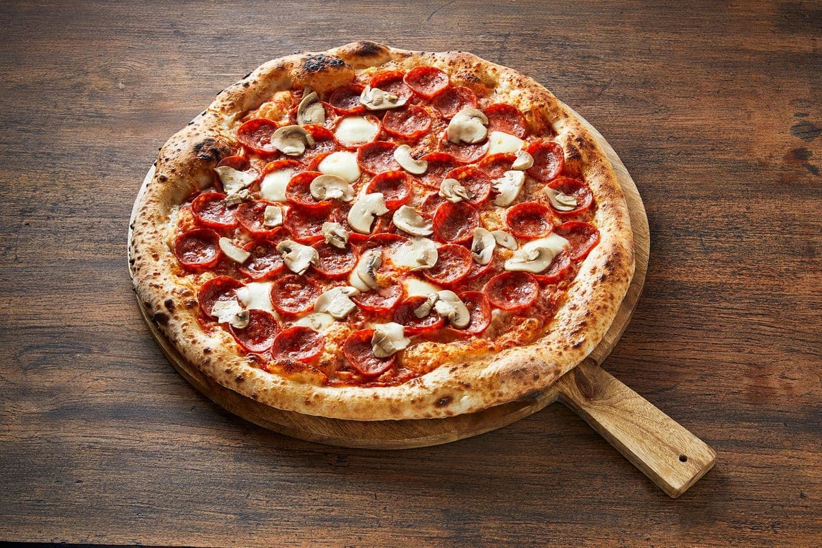 Pepperoni and Mushroom Pizza