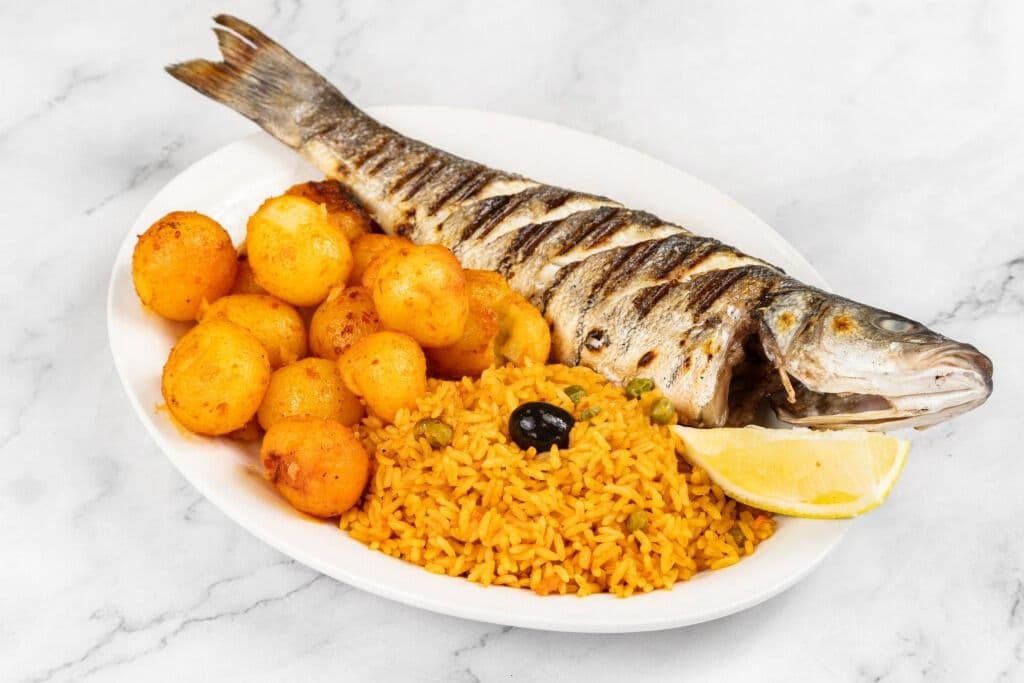 Grilled Seabass Dinner