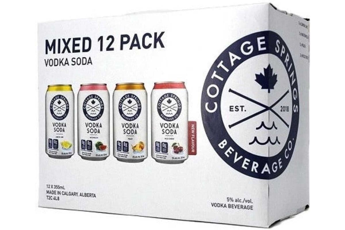 COTTAGE SPRINGS VODKA SODA MIXER (12 x 355 ml Cans)