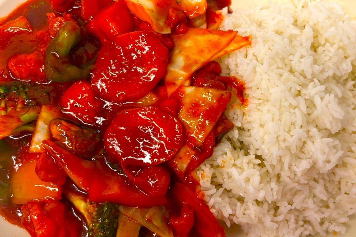 Szechuan Chicken with Rice