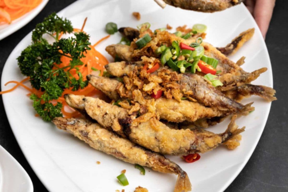 81. Fried Longfin Smelt with Spicy Peppers