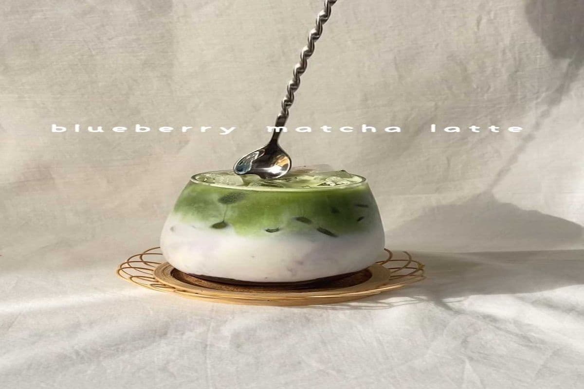 BLUEBERRY MATCHA LATTE