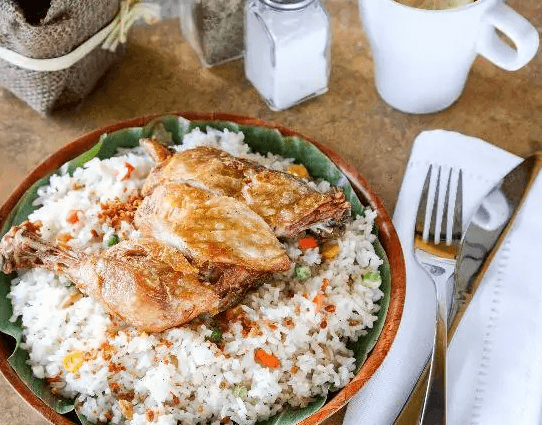 Fried Rice with Chicken Leg