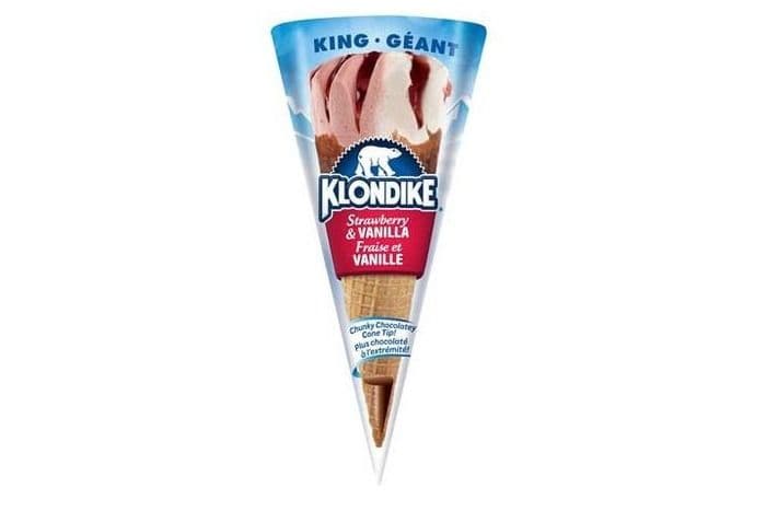 Klondike Strawberry and Vanilla Ice Cream Cone