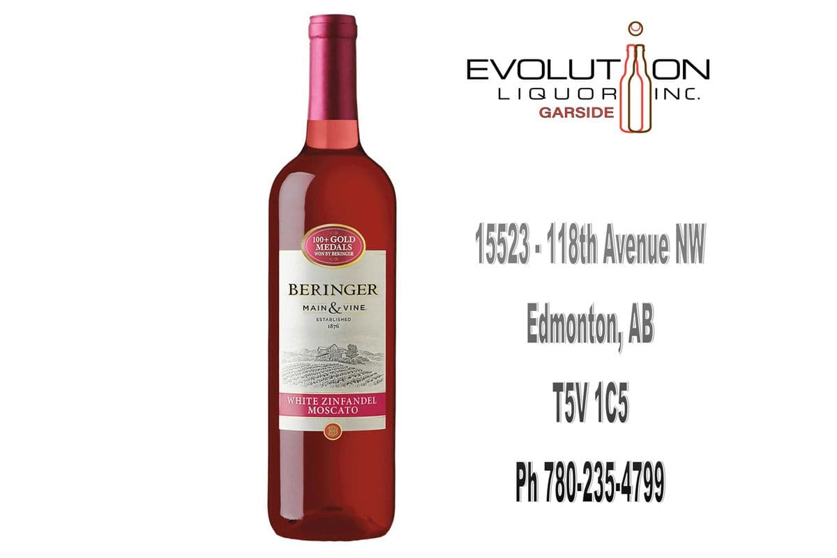 Beringer Main & Vine White Zinfandel Moscato 750G (1 x 750ml Glass Bottle)