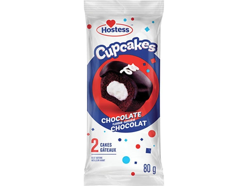 Hostess Chocolate Cupcakes 2 Pack Soft Cake