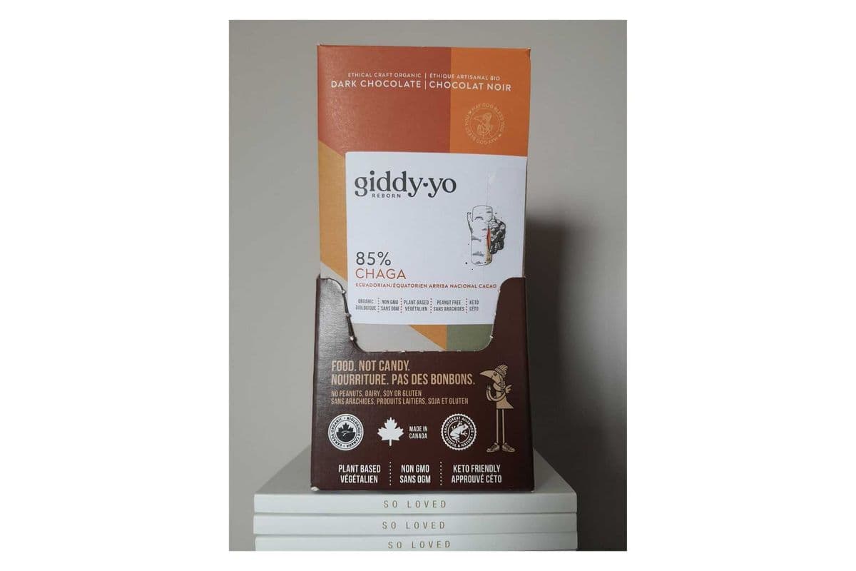 CHAGA 85% DARK CHOCOLATE, BOX OF 20 x 60g BARS, ORGANIC & VEGAN. FREE OF PEANUTS, DAIRY, GLUTEN, SOY (Box of 20 - 60g bars)