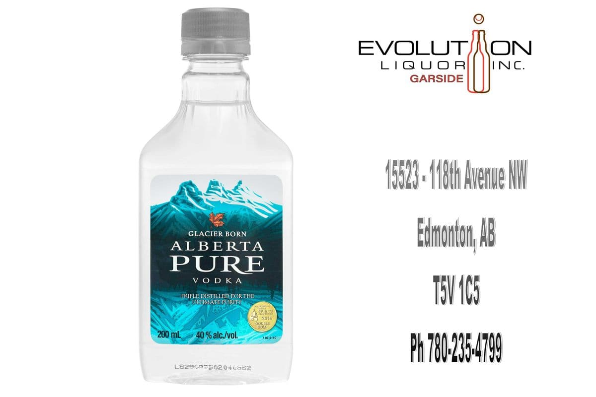 Alberta Pure Vodka 0200P (1 x 200ml Plastic Bottle)