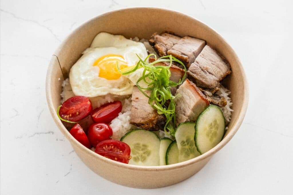 Crispy Fried Pork Belly Bowl (Lechon Kawali)