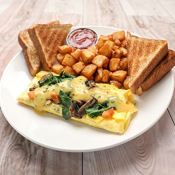 SPINACH & SWISS OMELETTE