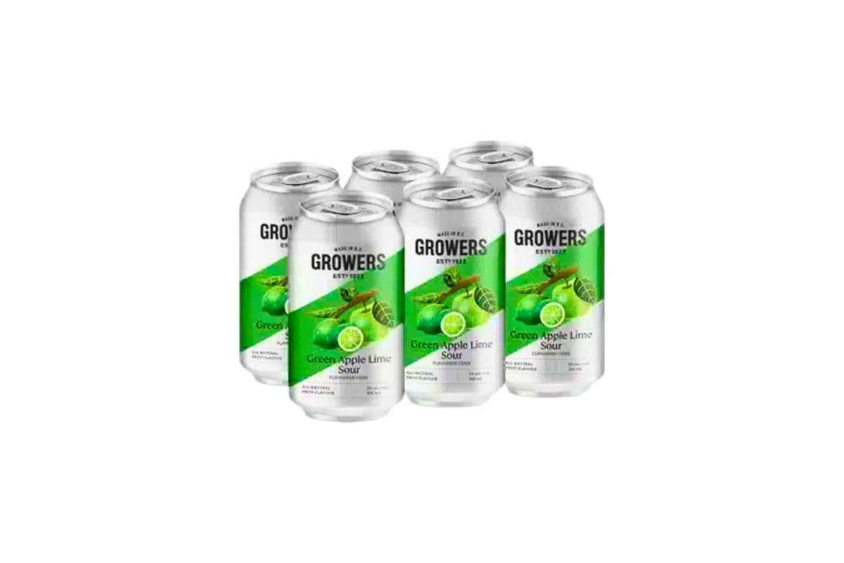 Growers Green Apple Lime Sour (1 x 355mL x 6 cans )