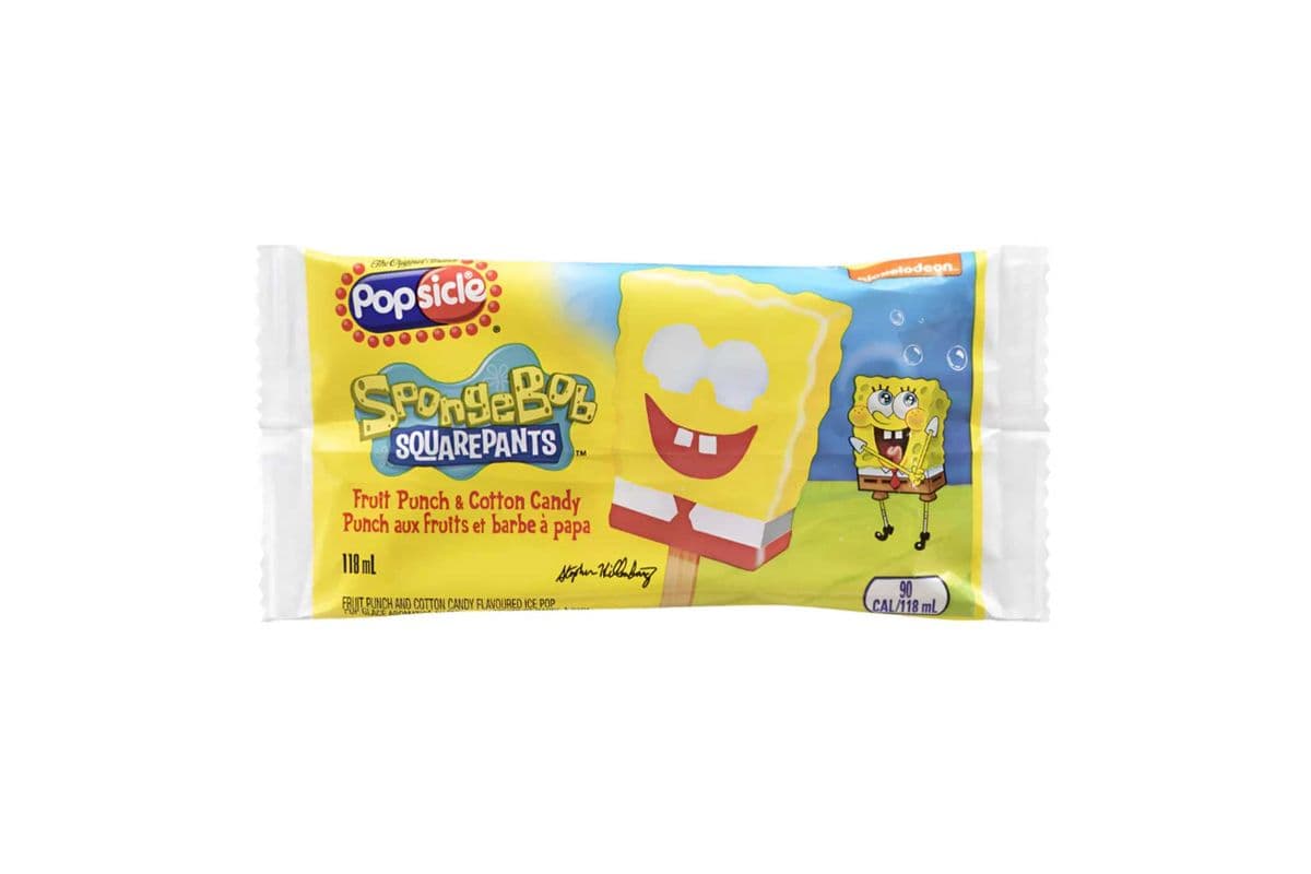 PopSicle Spongebob Fruit Punch & Cotton Candy 118ml (118 ml)
