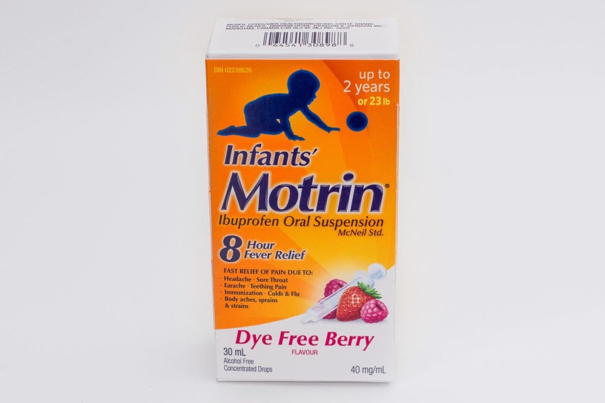 Infants Motrin, Berry Flavour, Dye Free (40ml/ml, 30ml)