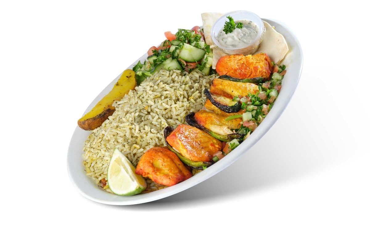 28. Fish Kabob Plate