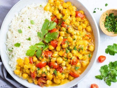 Chickpea Curry Rice Bowl