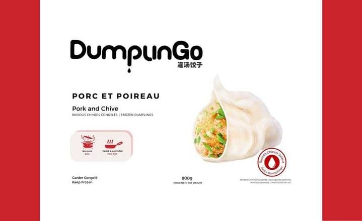 FD01-Pork & Chive-Frozen Dumplings (800g) / Porc & Poireau Dumpling Congelée(800g)/