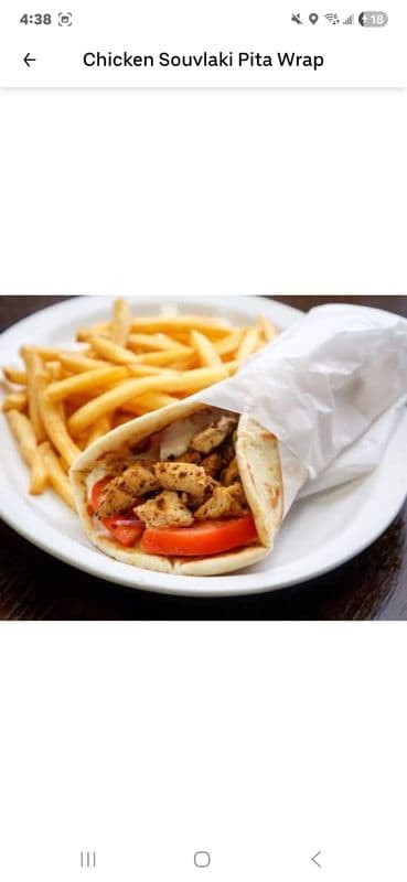 Chicken Souvlaki Pita Wrap