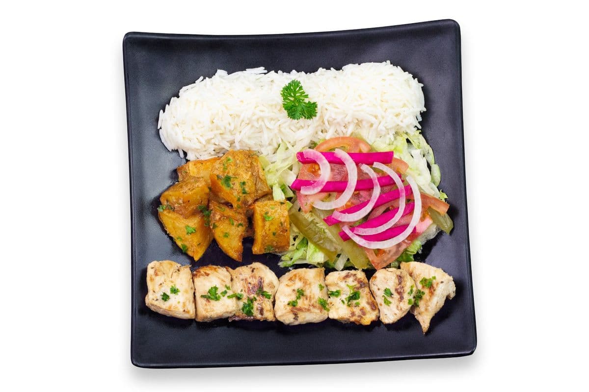Chicken Souvlaki Plate Combo