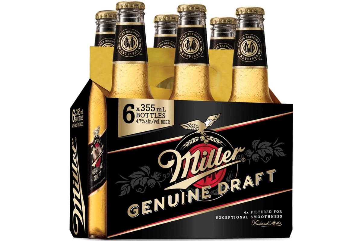 Miller Genuine Draft (6 Bottles) MGD (6 x 355mL)