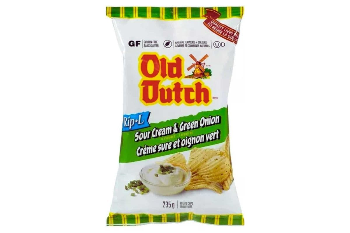 OLD DUTCH RIP-L SOUR CREAM & GREEN ONION 235G (235G BAG)