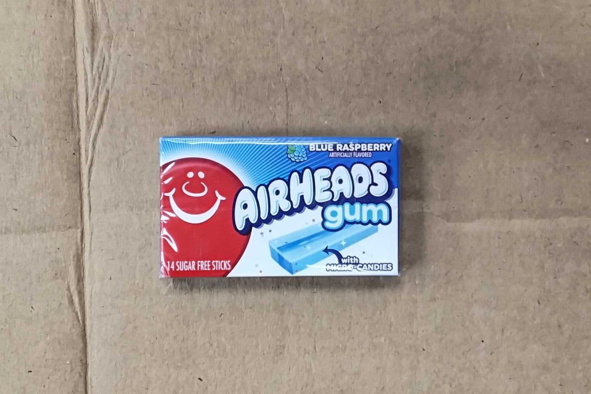Airheads blue raspberry gum 14 sticks