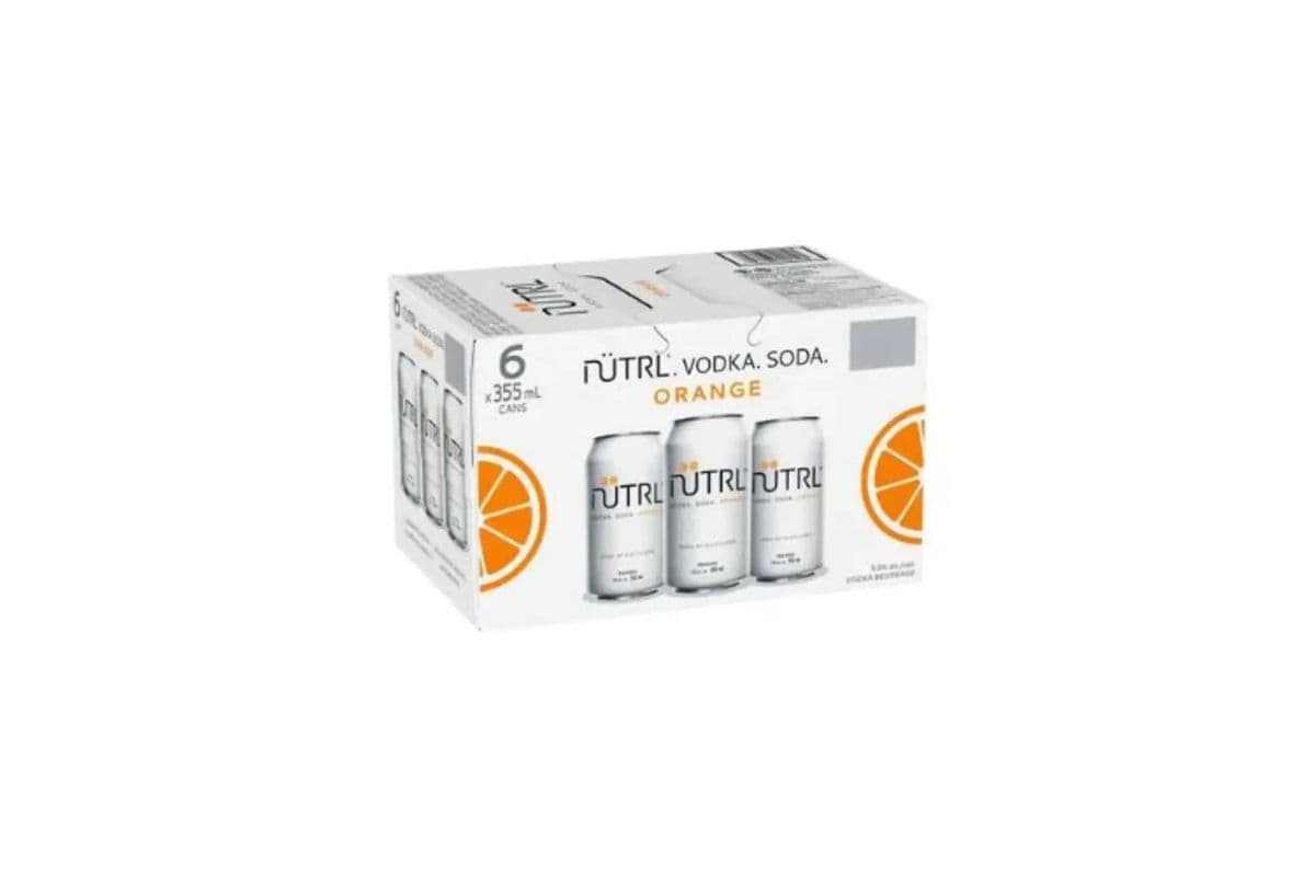 Nutrl Vodka Soda Orange (6 x 355ml Can)