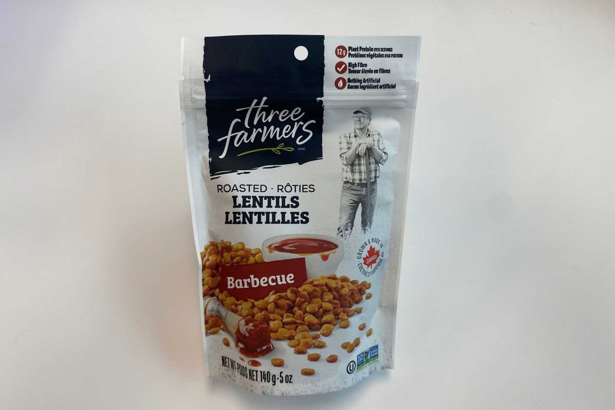 Three Farmers BBQ Roasted Lentils (140g) (180 Cal)