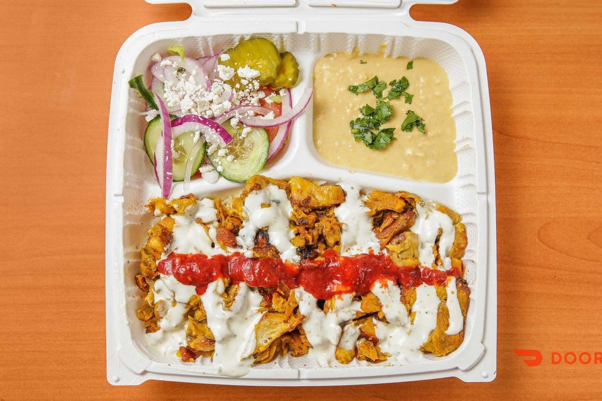 Three Meat Rice Platter