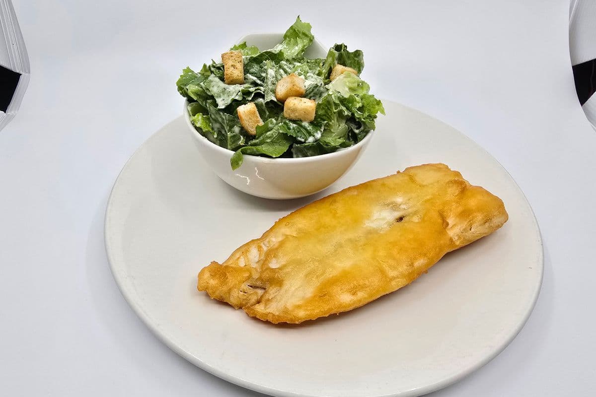 Haddock with Caesar Salad