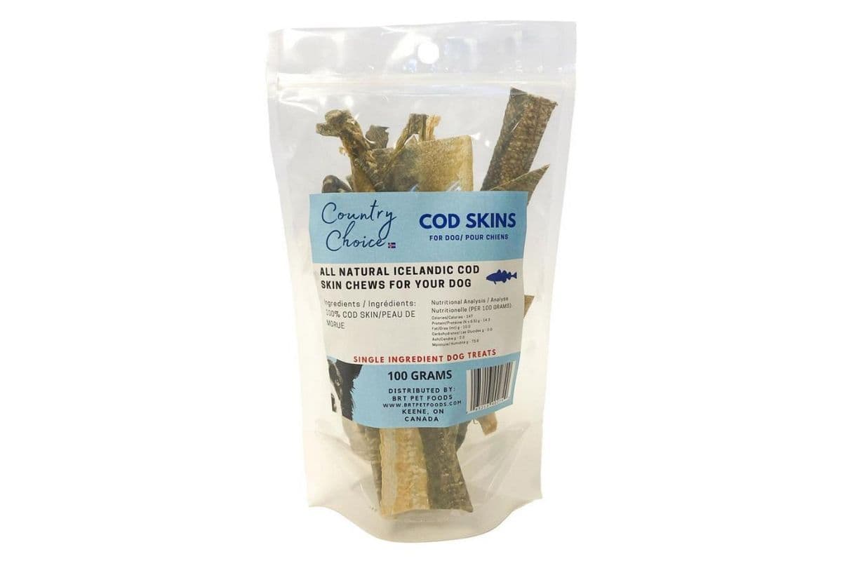 Country Choice Icelandic Cod Skins Dog Treats (8 inch) (100 g)