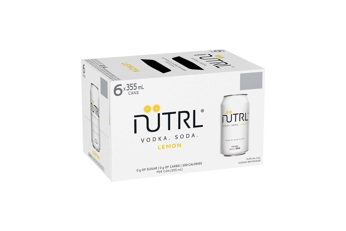 Nutrl Vodka Soda Lemon (6 x 355 ml Cans)