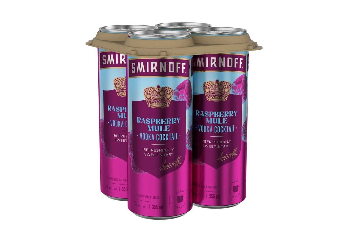 Smirnoff Raspberry Mule (4 x 355 ml Cans)