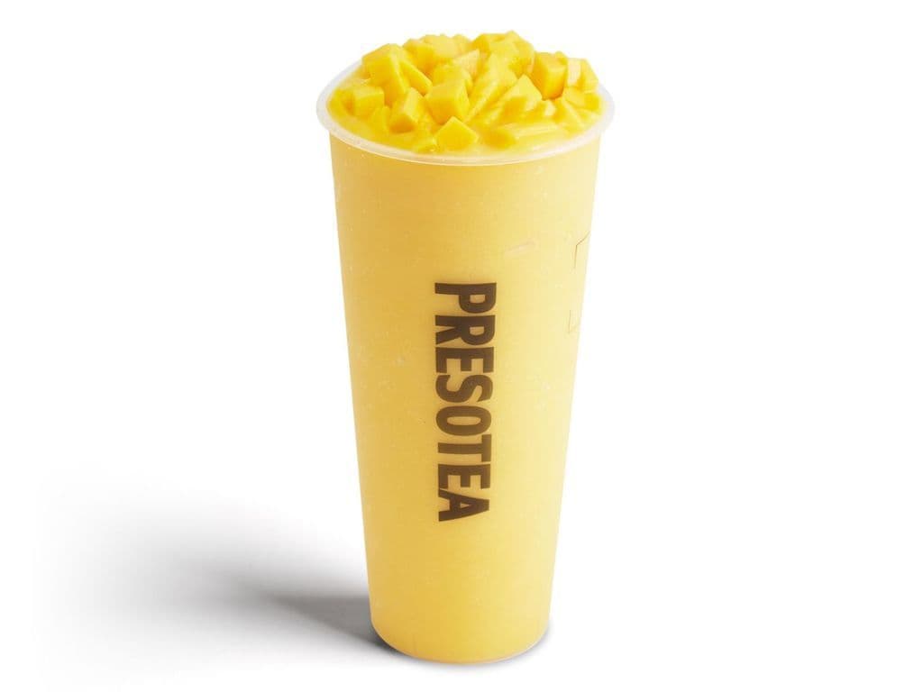 Frappé glacé au litchi et mangue fraîche / Fresh Mango Lychee Slush