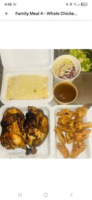 Family Meal 4 - Whole Chicken & 12 Wings