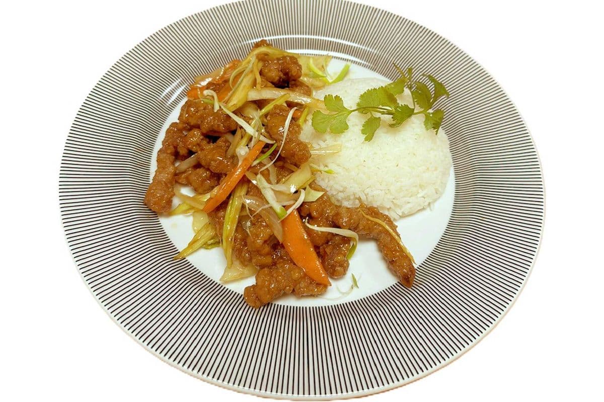 Ginger Beef with Rice