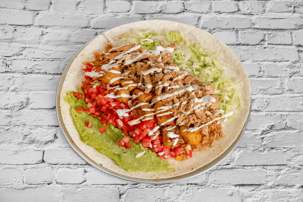 Grilled Pineapple Chicken Burrito