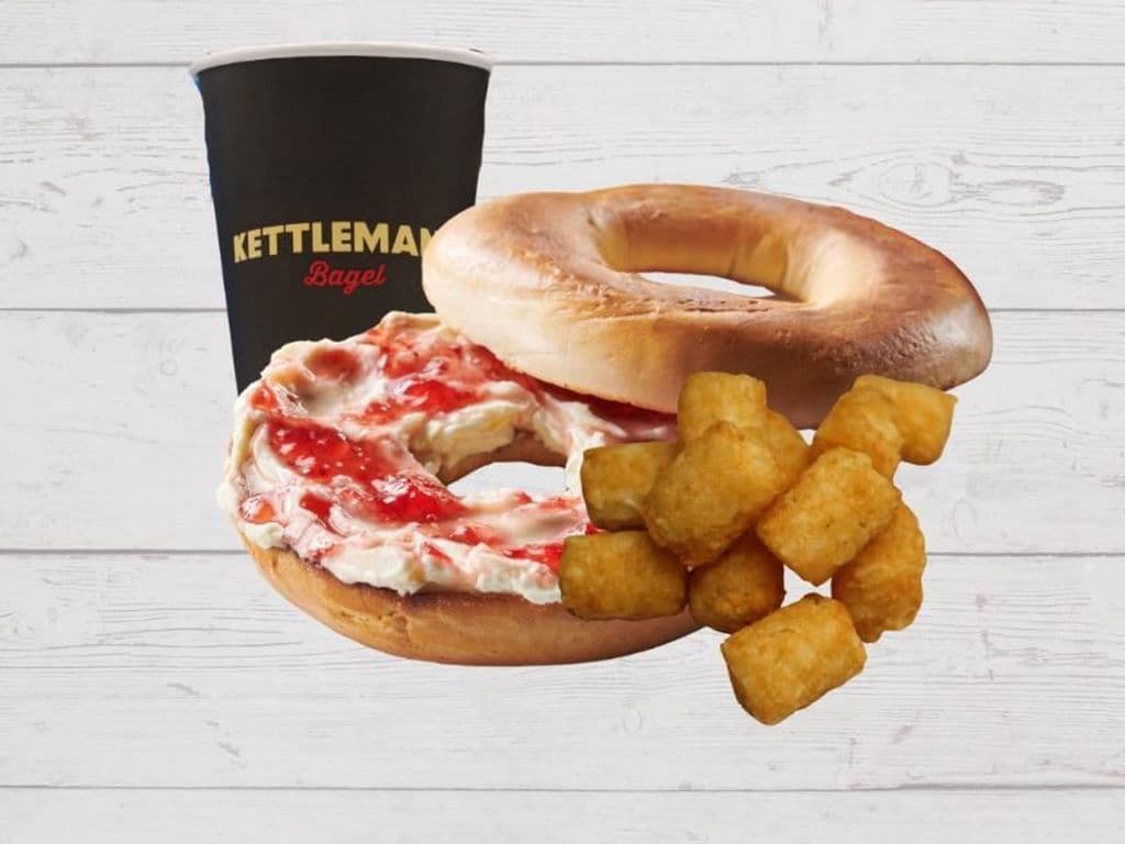 Bagel with Cream Cheese & Jam Combo