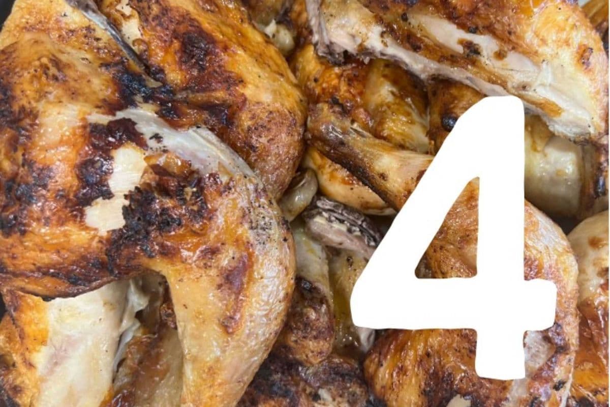 4 Grilled BBQ Chickens + 2 Small Trays
