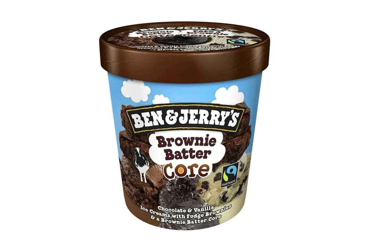 Ben & Jerry Brownie Batter Chocolate & Vanilla 473ml