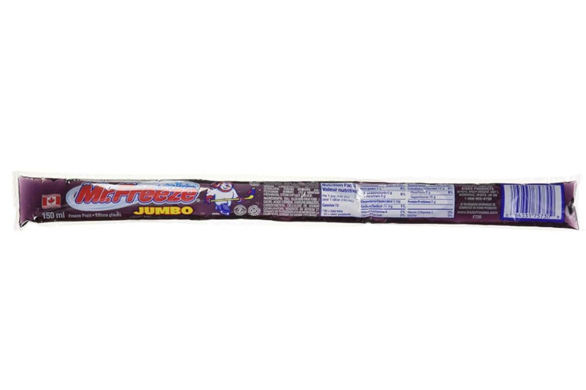 Mr. Freeze Jumbo Grape Raisin Ice Pops, 150 ml (150 ml)