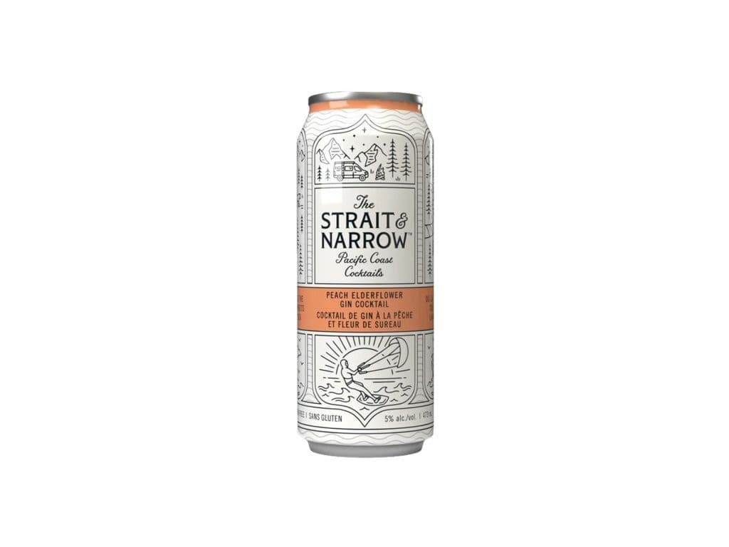 Strait & Narrow Peach Elderflower Single (473ml)
