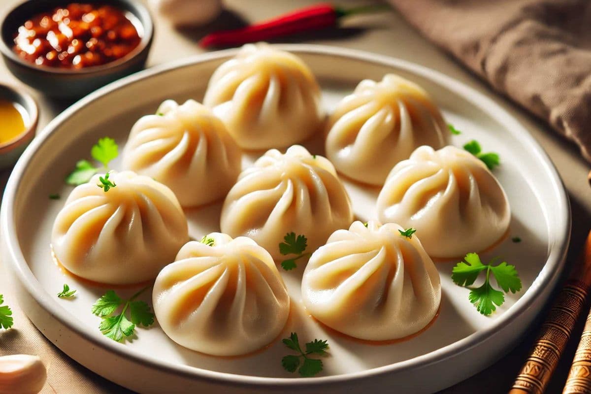 Veg Steamed Momo ( 8 pcs)