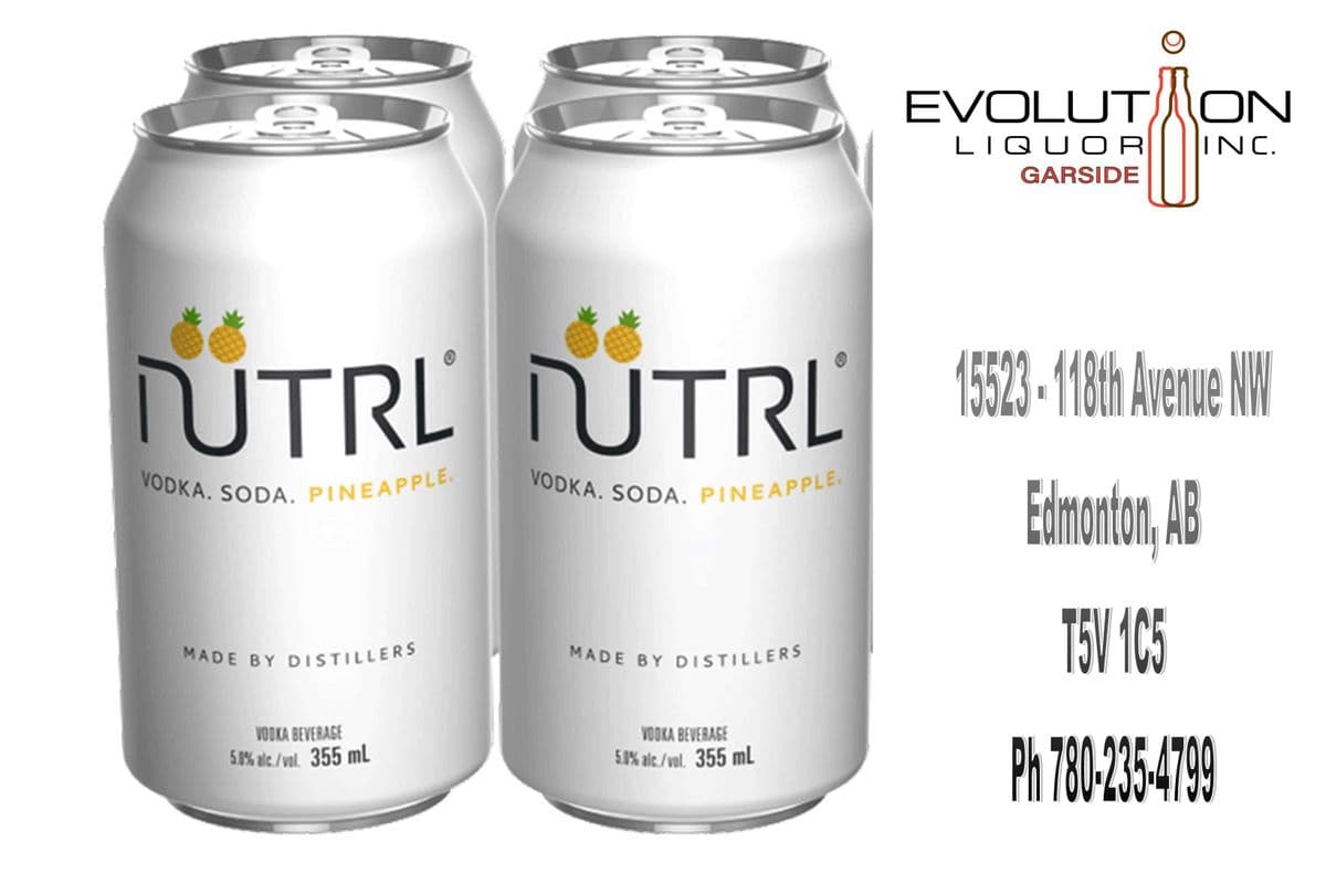 Nutrl Vodka Soda Pineapple C355-04 (4 x 355ml Can)