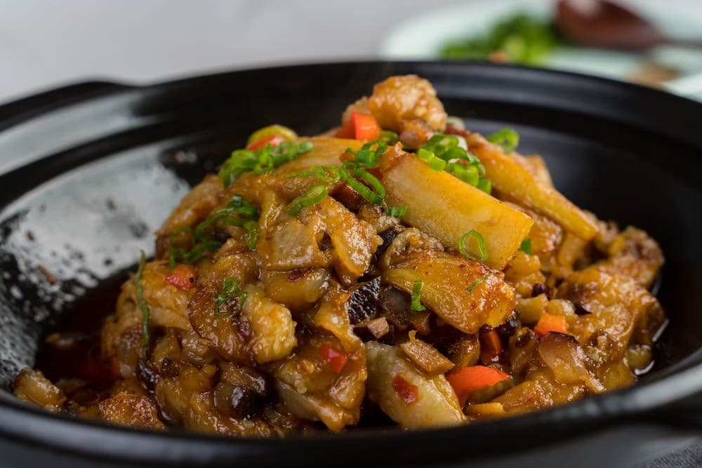 Braised Eggplant wSoy Bean Paste 鱼香茄子煲