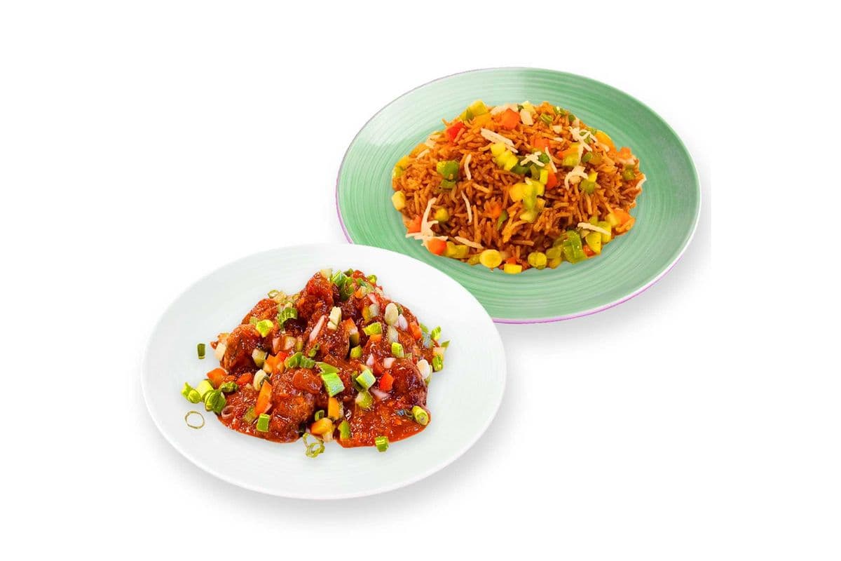 Veg Manchurian with Fried Rice